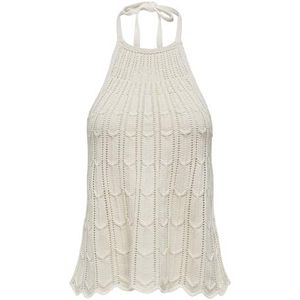 ONLY Dames ONLFREJA Life SL Structuurhouder NCK KNT trui, Cloud Dancer, S, cloud dancer, S