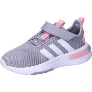 adidas Racer Tr23 schoenen voor kinderen, lage schoenen zonder voetbal, uniseks, kinderen, grijs/roze/zwart (Glory Grey Pink Spark Core Black), 39 EU