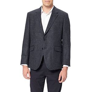 HACKETT LONDON Heren SHETLAND GCHK Zipout Jacket, 5CYNAVY/Grijs, 34