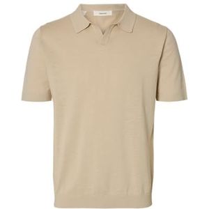 Selected - Mattis - Poloshirt - Groen - 65% Biologisch Katoen, 35% Linnen
