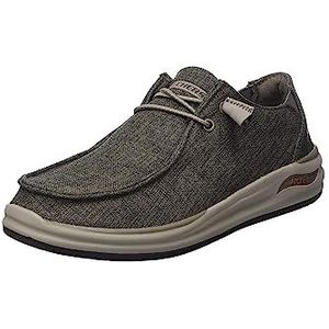 Skechers 204797 Dktp Casual schoenen heren, Donker Taupe Canvas, 45.5 EU