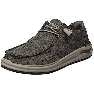 Skechers Boog FIT MELO Casual Schoenen, Donker Taupe Canvas, 10 UK, Donker Taupe Canvas, 45 EU