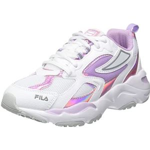 FILA Unisex Cr-cw02 Ray Tracer Kids Sneakers voor kinderen, White Fair Orchid, 33 EU