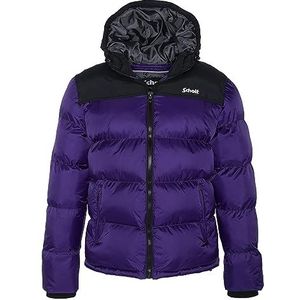 Schott NYC UTAH2 Donsjas met capuchon en schouders, kleur Schott, Violet, XS voor volwassenen