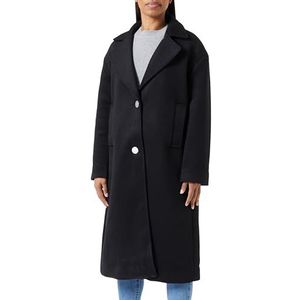 Armani Exchange Dames frontzakken, lange mouwen, klassieke pasvorm, trenchcoat, Schwarz, M