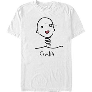 Disney Classics DNCA - CRUELLA DOODLE Unisex Crew neck T-Shirt White M