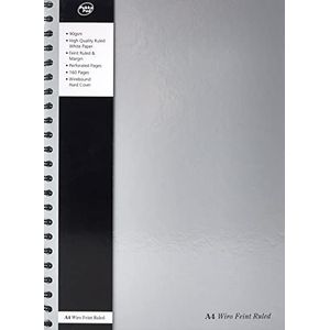 Pukka Pads Spiraalnotitieboek, 5 stuks, gebonden, formaat A4, geperforeerd, gelinieerd met rand, 160 pagina's, 90 g/m², zilver
