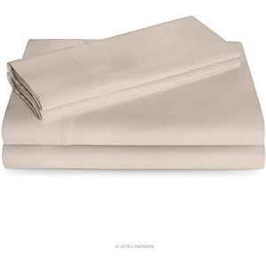 Linenspa Dorm Room Essentials 600 draadtelling Ultra zachte, diepe zak katoenen mix sheet set - Twin XL - zand