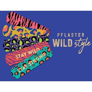 moses. Pleister Wild Style Kleurrijke pleisters in dierendesign, luchtdoorlatend en waterafstotend, 20 stuks, in praktische metalen doos, voor onderweg en thuis