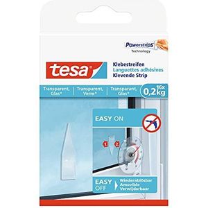 Tesa Zelfklevende strips voor transparant en glas 0,2 kg, wit