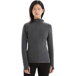 Icebreaker Descender Hoodie Jet Hthr/Zwart S