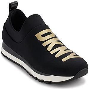 DKNY Jadyn Slip On Neopreen Sneakers voor dames, zwart/goud, 41 EU, zwart/goud., 41 EU