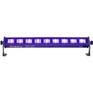Ibiza - LED-UVBAR - UV-effect bar met 9 LED's van elk 3 W, blacklight - Zwart