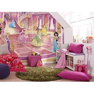 Komar Disney fotobehang | Disney Princess glitterfeest | Afmetingen: 368 x 254 cm (breedte x hoogte) | meisjes, prinses, behang, kinderen, muur, kinderkamer, decoratie | 8-4107