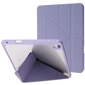iPad beschermhoes 10,9 inch iPad Air4/5 hoes met penhouder, IPAD-hoesje, valbestendig, alarm/heractivering (violet)