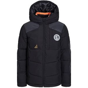 JACK & JONES Jcootis Reflective Puffer Jnr jas voor jongens, Zwart/detail: reflecterend, 140