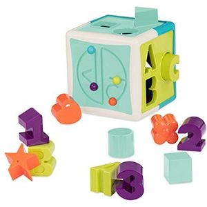 Battat Motorische kubus met letters, cijfers, vormen – motoriekspeelgoed, insteekspel, activiteitencentrum, educatief speelgoed – kinderbabyspeelgoed vanaf 2 jaar