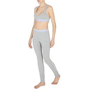 Emporio Armani Iconic Dameslegging met logo, Licht Grijs Melange, XS