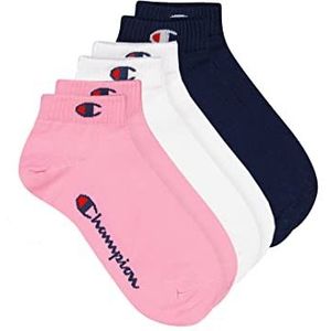 Champion Unisex kinderen Core Junior 3PP Quarter sokken, roze fuchsia, wit, marineblauw, 43-46 EU