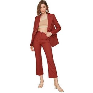 Trendyol Camel Straight Pants Boxershorts voor kinderen en dames, Kameel, 30