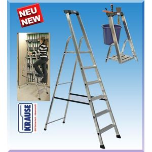 Jungheinrich - Ladder Krause, strijkijzer + dienblad, hoogte 1,25 m