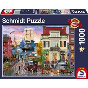 Schmidt Spiele 58989 Schip in de haven, puzzel van 1000 stukjes