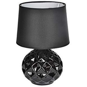 Homea 6LCE121NR lamp, keramiek, 40 W, zwart, diameter 20H29,5 cm