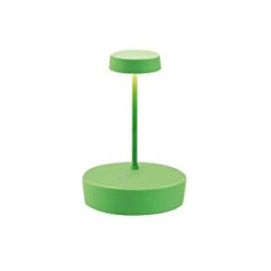 Zafferano, Swap Mini Lamp, Oplaadbare Draadloze Tafellamp met Aanraakbediening, Geschikt voor Binnen en Buiten, Dimmer, 2700 K, Hoogte 14.8 cm, Appelgroene Kleur