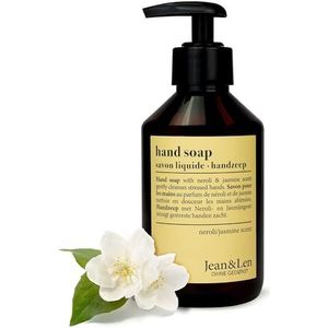 Jean & Len Handzeep Neroli & Jasmijn, vloeibare zeep in pompdispenser voor schone en verzorgde handen, verleidelijke geur, zonder parabenen, siliconen & microplastics, veganistisch, 250 ml