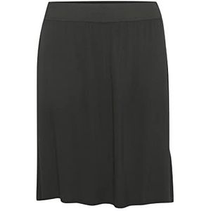 KAFFE Dames Jersey rok knielengte casual elastische taille, Black Deep, XXL