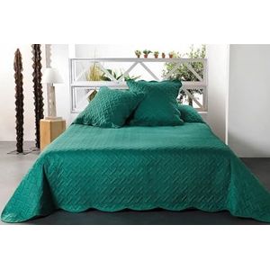 Linder Sprei, 100% polyester, groen, 250 x 260 cm