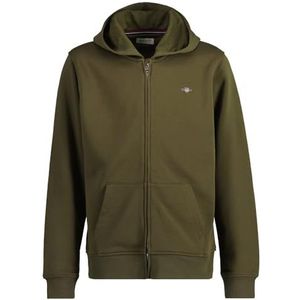 GANT Unisex kinderen Shield Zip Hoodie capuchontrui, Juniper Green., 134-140
