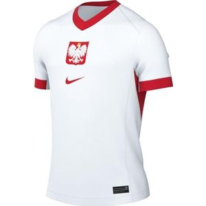 Nike Shirt Pol M Nk Df JSY Ss Stad Hm, Wit/Sport Red/Sport Red, FQ8497-100, 2XL