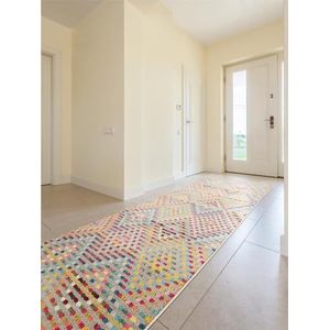 benuta tapijtloper Casa Multicolor 70x240 cm | Modern tapijt voor woon- en slaapkamer