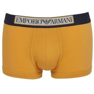 Emporio Armani Heren Logo Label Trunks, mustard yellow, M