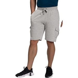 JP 1880 Heren sweat-cargobermuda, elastische tailleband, cargozakken broek, grijs melange, XL, grijs melange, XL