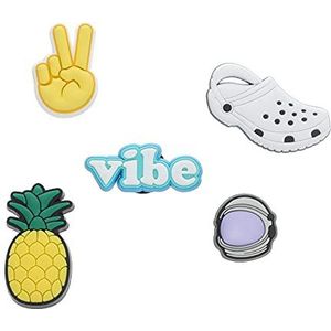 Crocs Spring Break Vibes 5 Pack Schoen Charms, Meerkleurig, Eén maat