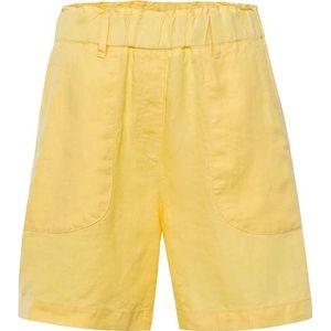 BRAX Dames Style Macie B Pure Linen Shorts, Banana, 38, banana, 29W x 32L