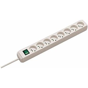 Brennenstuhl Eco-Line 1159321018 Uitbreidingsstopcontact met schakelaar, 8-voudig, wit, wit