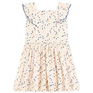 Petit Bateau Jurk SM MAR/MU5A, Marshmallow/Multico, 5 jaar