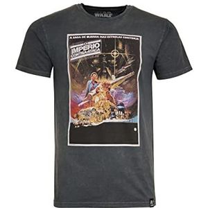 Recovered Star Wars Imperio Poster Houtskool gewassen T-shirt, Veelkleurig, S