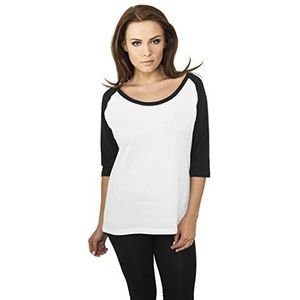 Urban Classics T-shirt met 3/4 contrasterend raglan-T-shirt voor dames