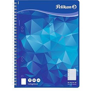Pelikan 100120 spiraalblok A5, 80 vellen, liniatuur 27 (gelinieerd), schoolschrijfpapier, 90 g/m², FSC mix, wit