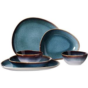 Ritzenhoff & Breker Bilbao ServiHardlines Tafelservies, 6 stuks, blauw