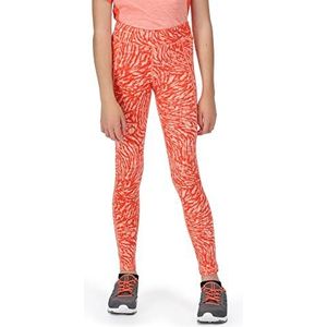 Regatta Atkin Legging II Pants Unisex, Neon Peach Animal, 7 Jaar