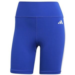 adidas Dames Training Essentials 3-Stripes High-Waisted Short Leggings, semi lucid blue, M