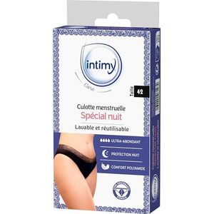 Intimy Care - Menstruatieslipje voor 's nachts - maat 42 - ultra-absorberend - wasbaar en herbruikbaar - nachtbescherming - comfortabel polyamide - Machinewasbaar