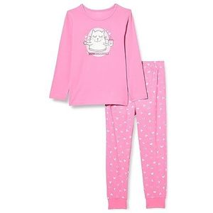NAME IT Nmfkornela Ls Nightset pyjama voor meisjes, Roze Cosmos, 110/116 cm