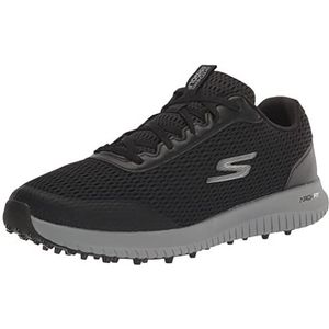 Skechers Max Fairway 3 Arch Fit Spikeless golfschoen sneakers voor heren, zwart grijs, 42 EU