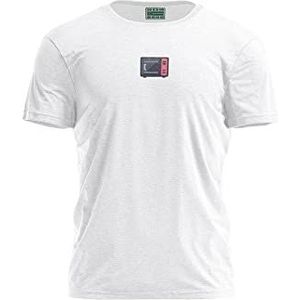 Bona Basics, Digitaal bedrukt, basic T-shirt voor heren,%100 katoen, wit, casual, herentops, maat: S, Wit, S